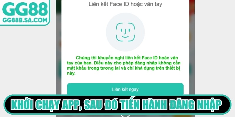Khởi chạy app chính thức, sau đó tiến hành đăng nhập nhanh