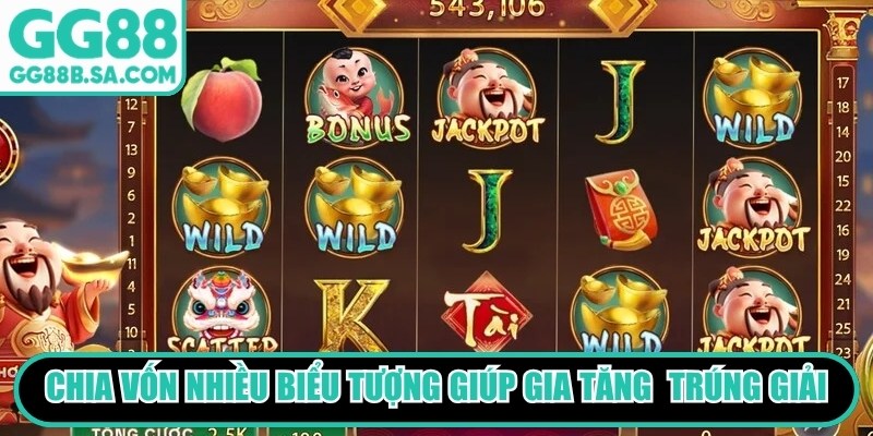 Chia vốn nhiều biểu tượng gi&uacute;p bạn gia tăng khả năng tr&uacute;ng giải
