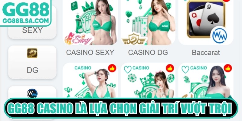 GG88 casino là lựa chọn giải trí vượt trội với đủ mọi hình thức