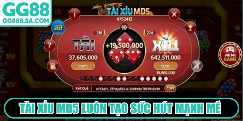 T&agrave;i Xỉu MD5 lu&ocirc;n tạo sức h&uacute;t mạnh mẽ nhờ cơ chế thao t&aacute;c đơn giản