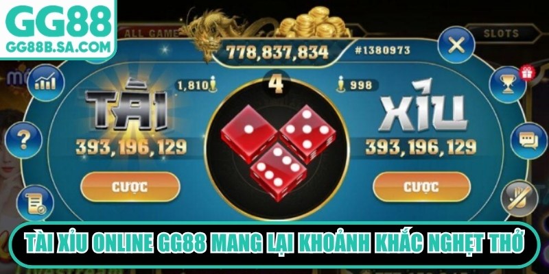 T&agrave;i Xỉu online GG88 mang lại khoảnh khắc giải tr&iacute; nghẹt thở